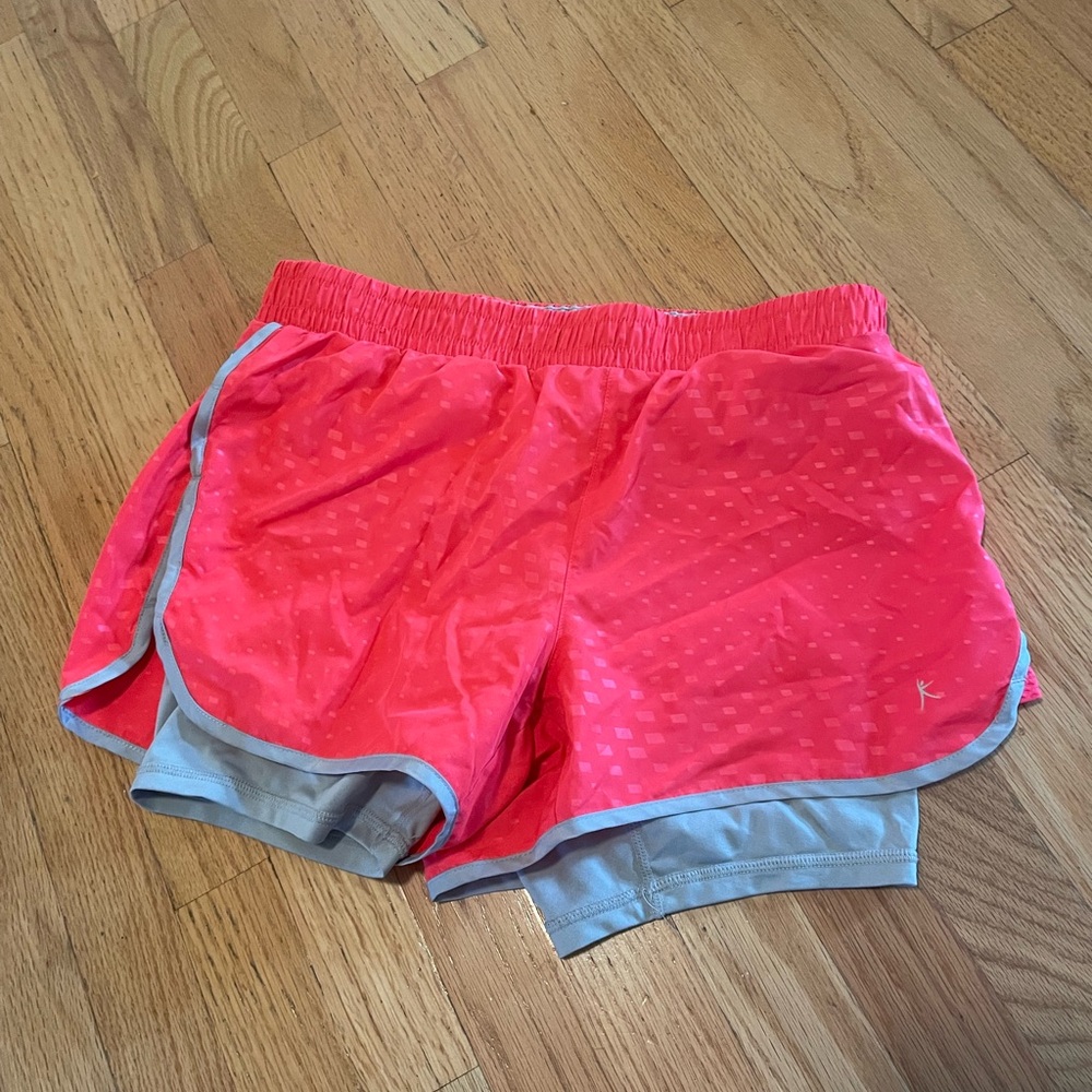 Danskin Pink and Gray Athletic Shorts Lightweight Design